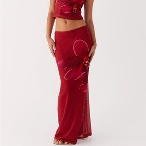 PEPPERMAYO Waiting For Dawn Mesh Maxi Skirt